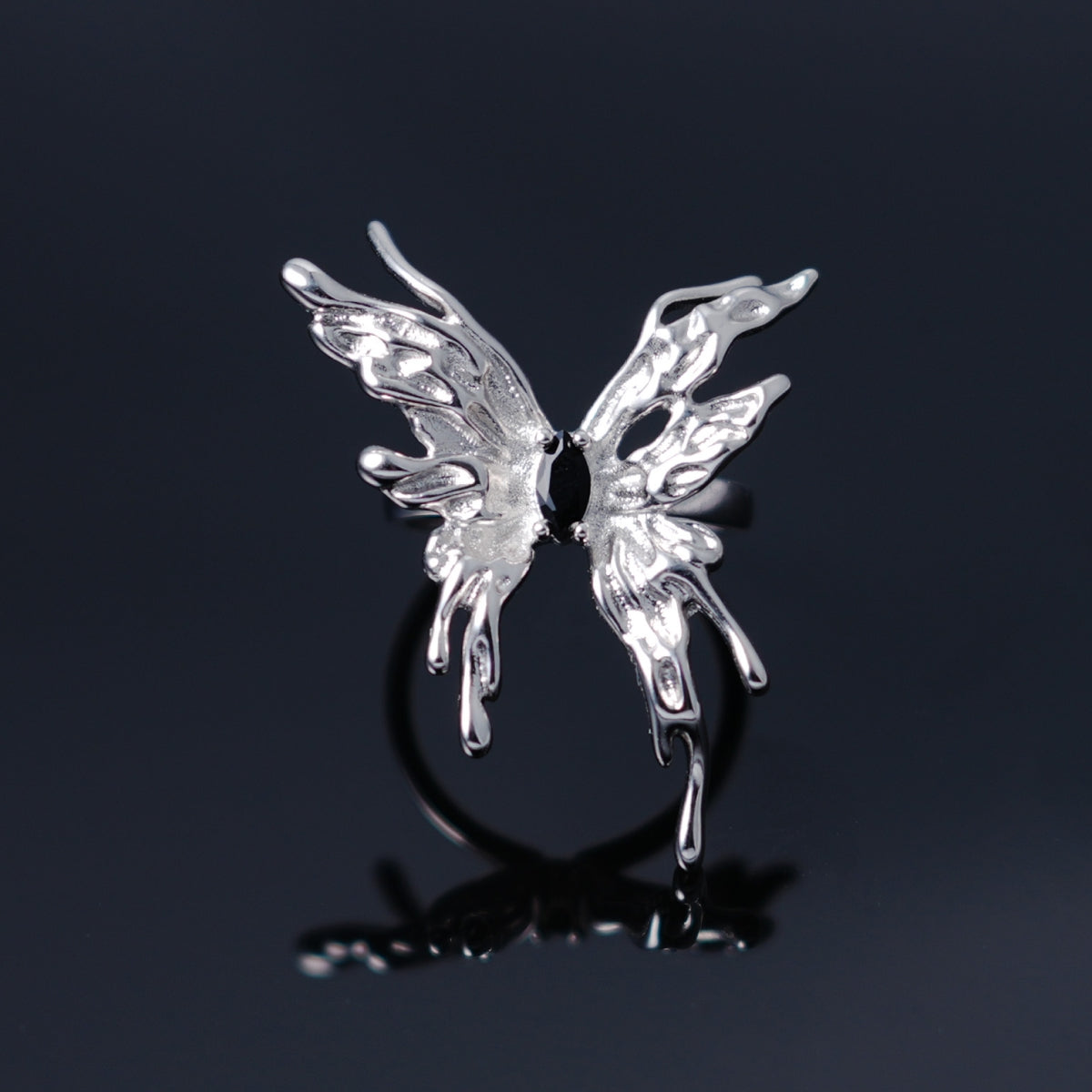 Dark Matter Butterfly Wings Ring