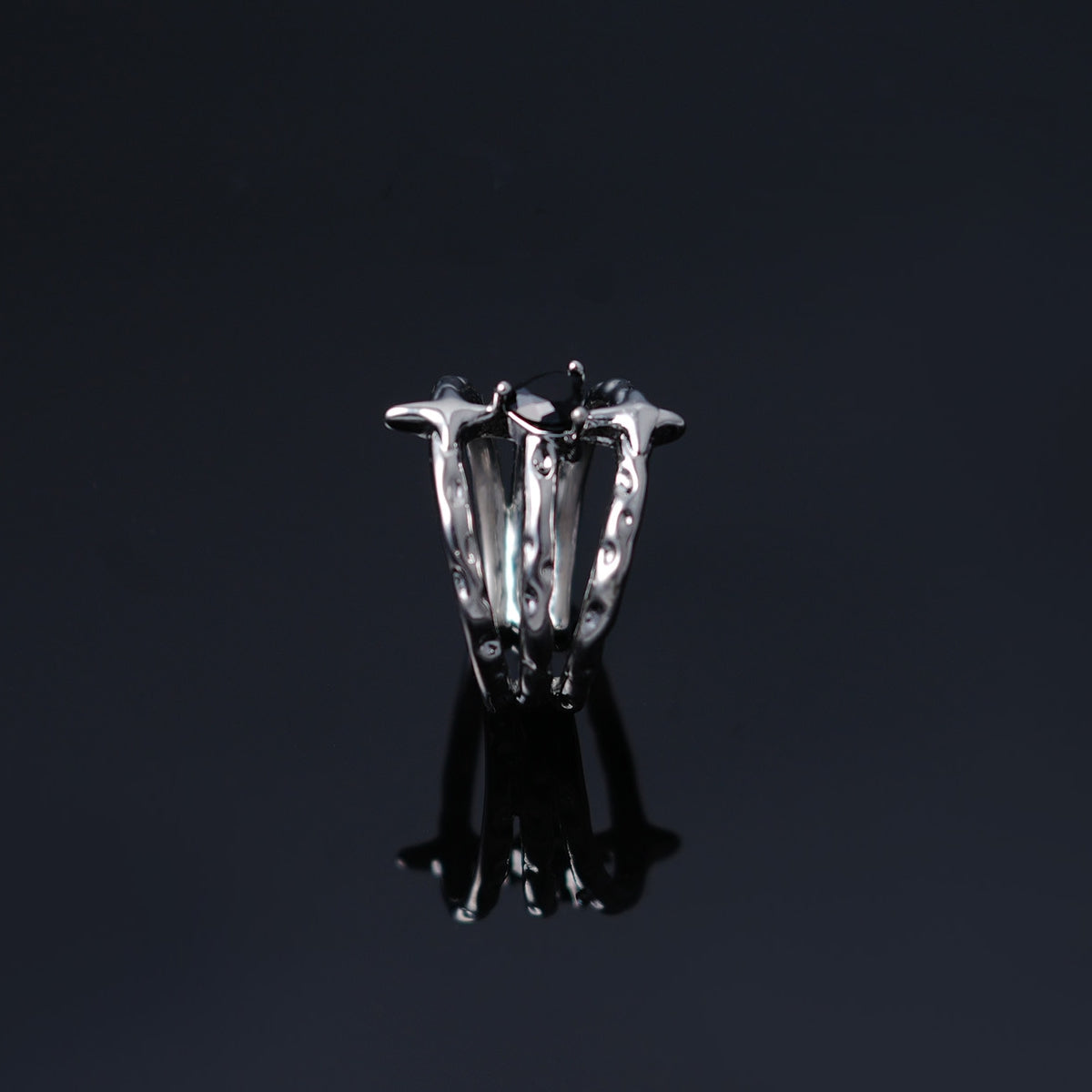 Dark Eclipse Heart Ring