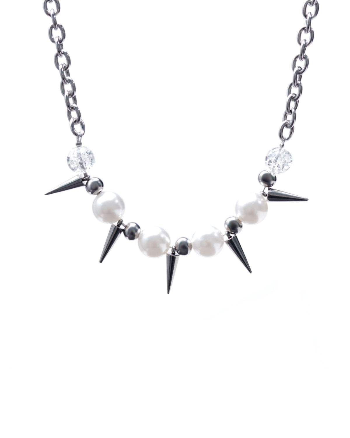 Danger Pearl Spike Necklace