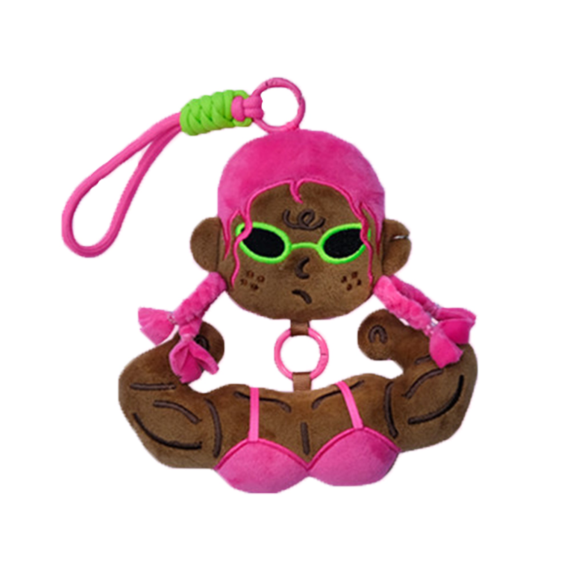Muscular Fitness Girl Plush Charm