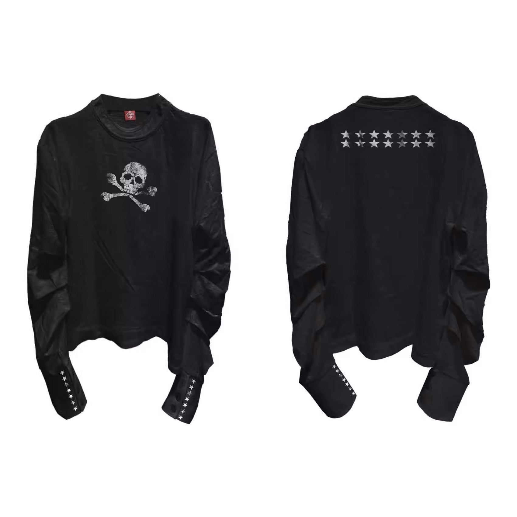 Skull Double-Collar Base Layer Top