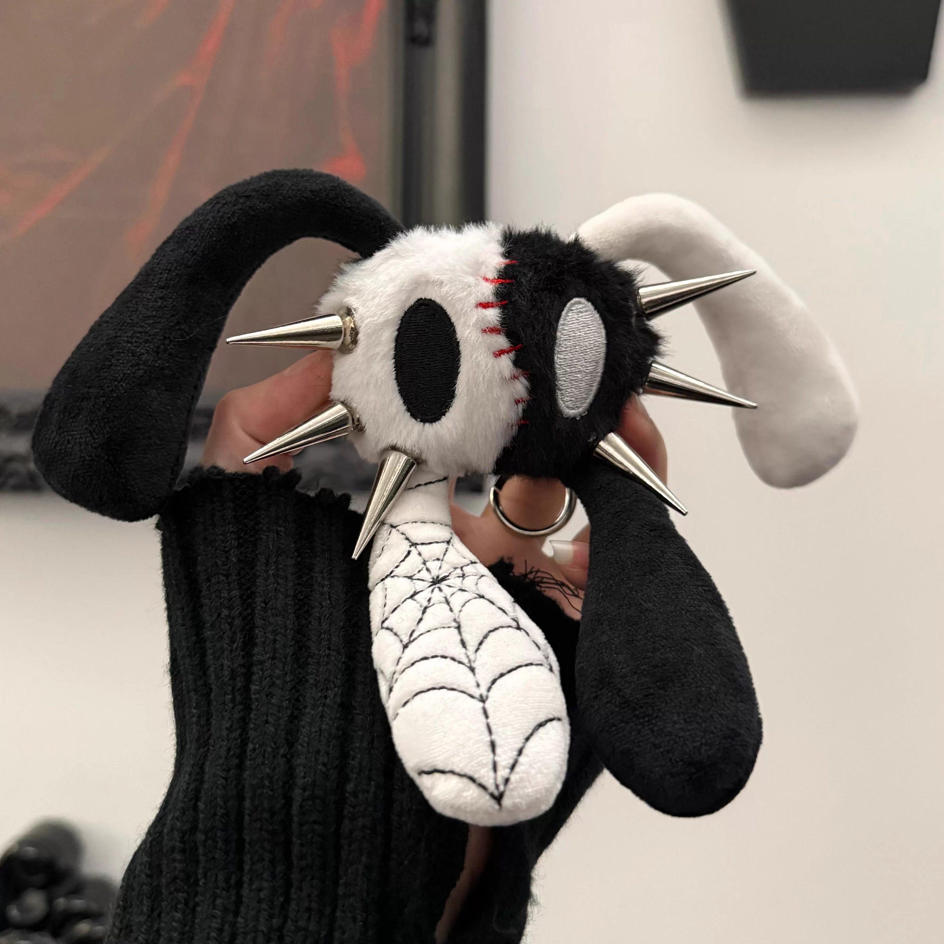 Anti Cony Four-Eared Punk Rabbit Keychain Plush Charm