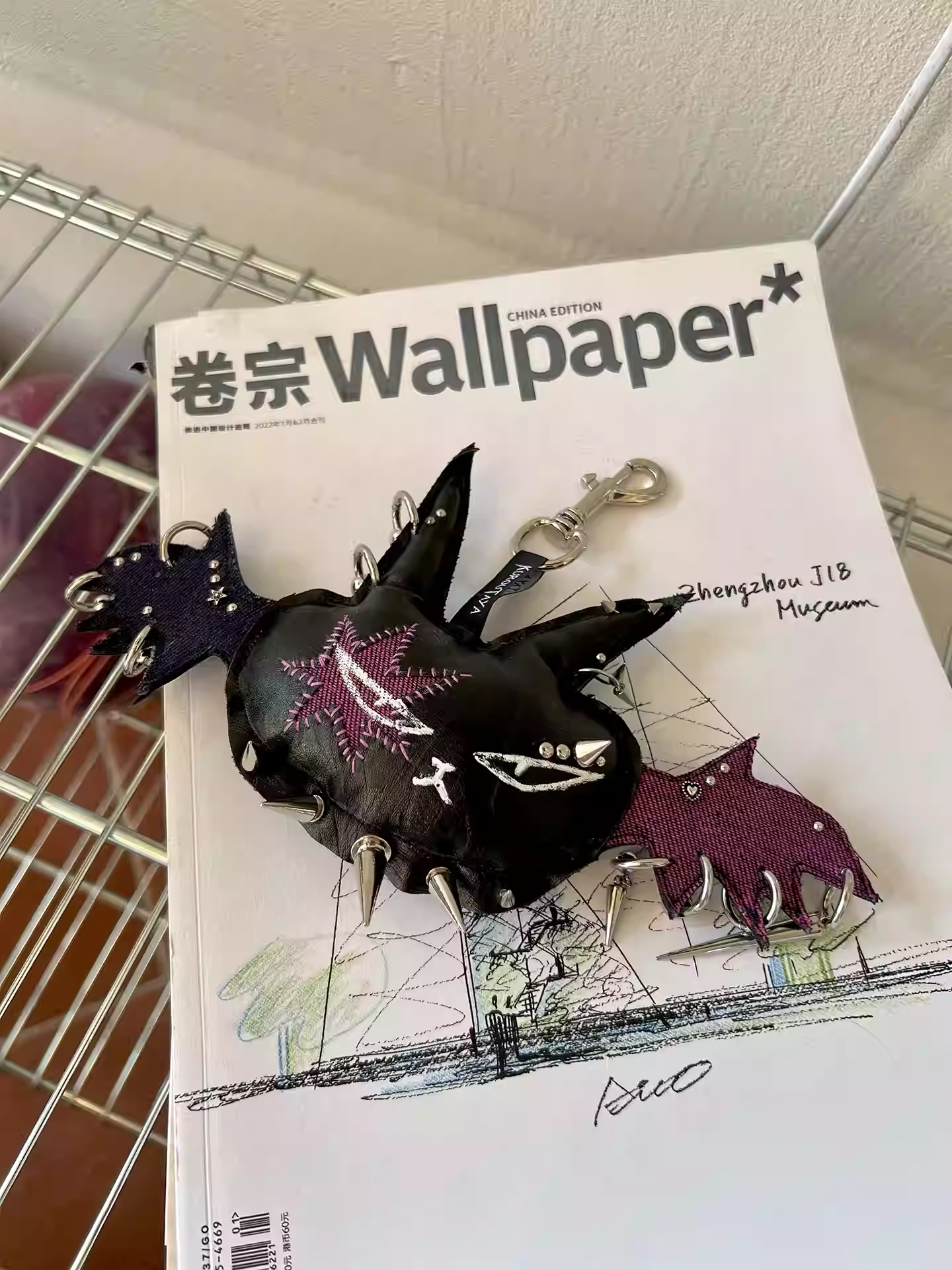 Midnight Fantasy Diary Weird Hand-painted Graffiti Pendant