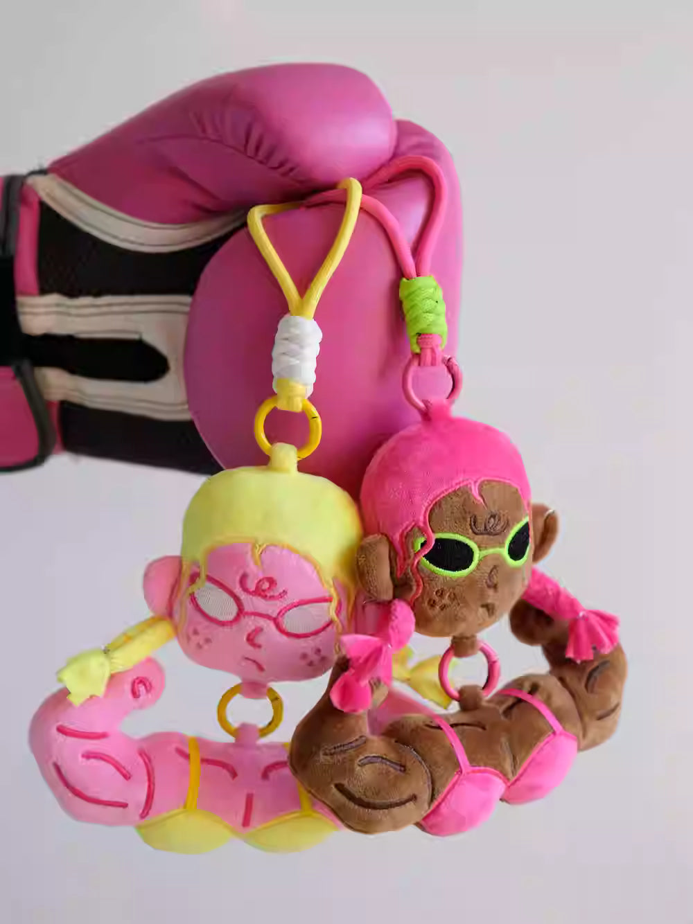 Muscular Fitness Girl Plush Charm