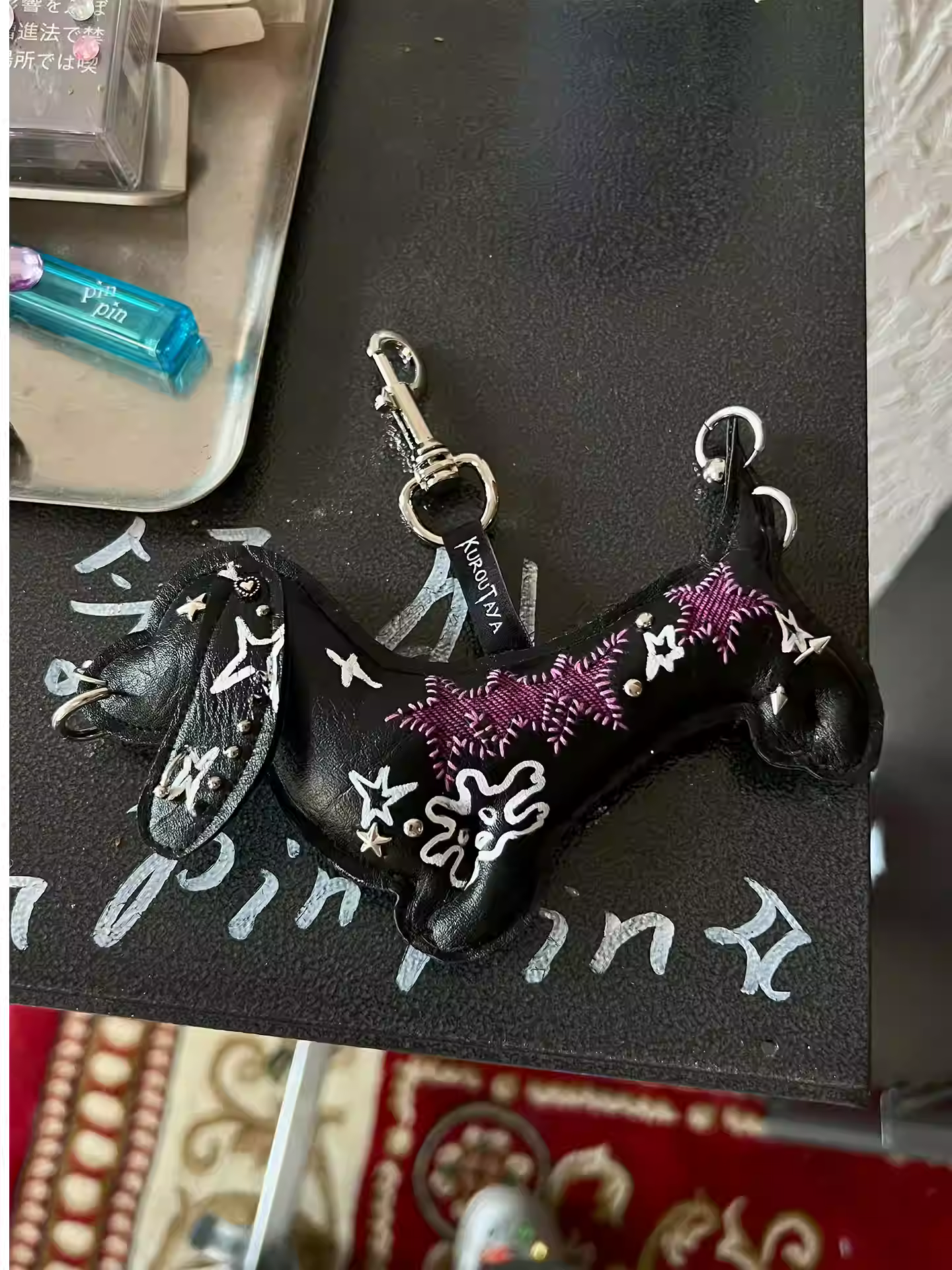 Midnight Fantasy Diary Weird Hand-painted Graffiti Pendant