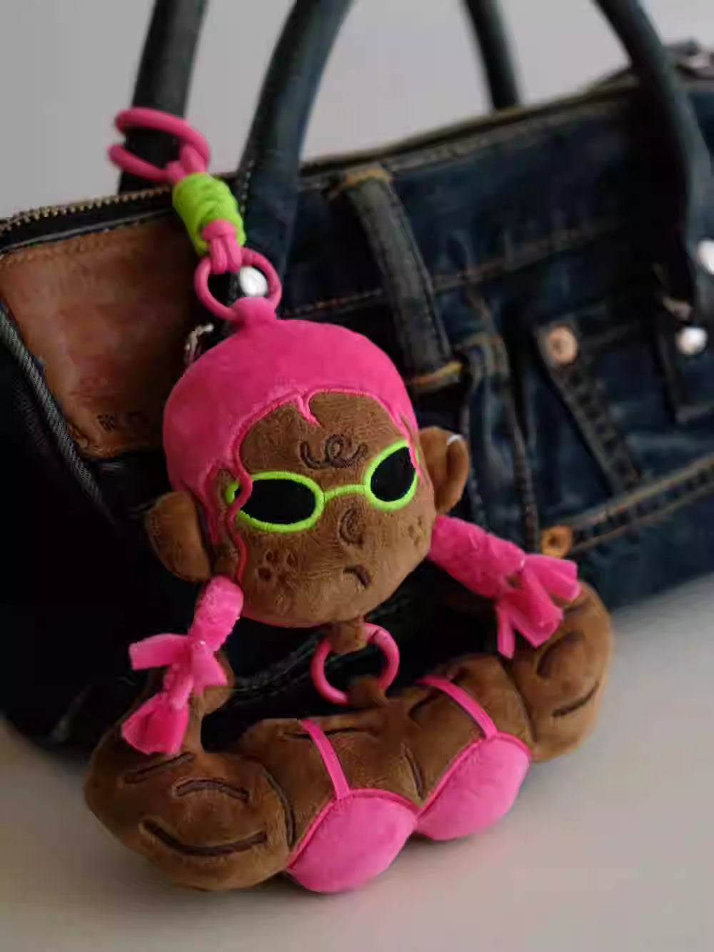 Muscular Fitness Girl Plush Charm