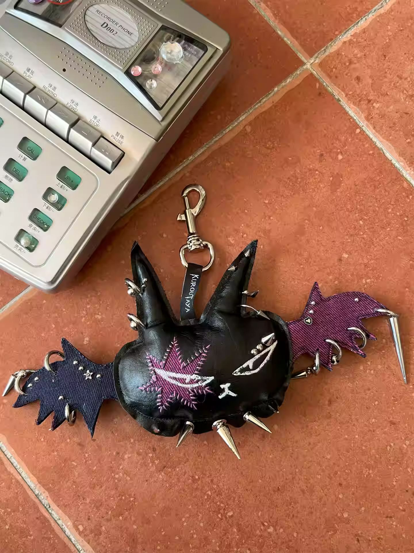 Midnight Fantasy Diary Weird Hand-painted Graffiti Pendant