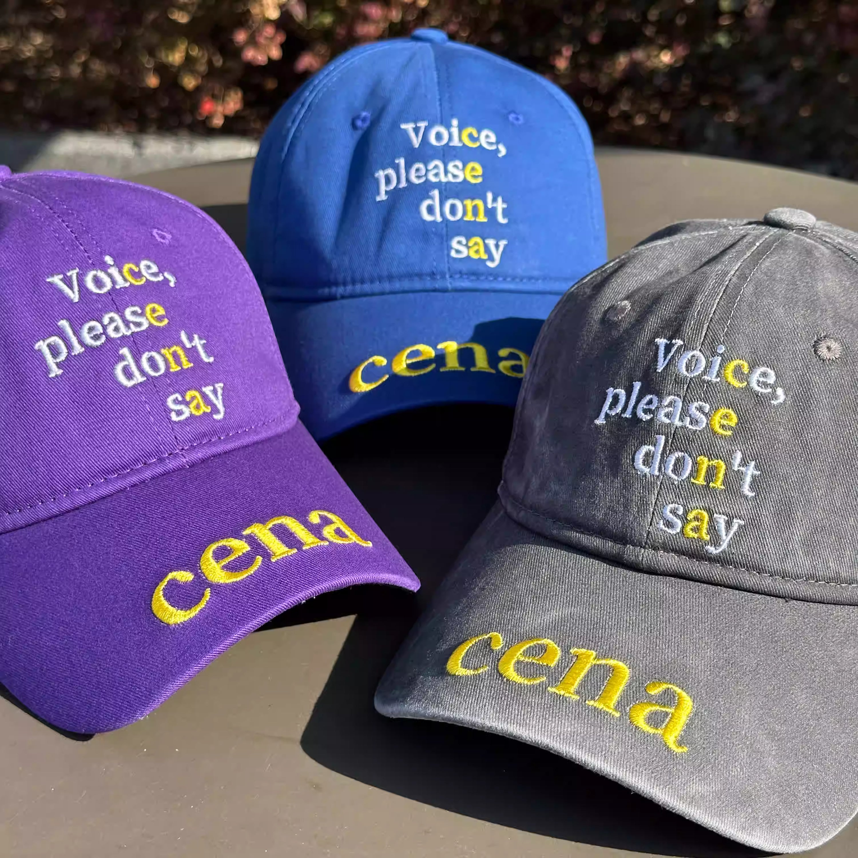 “Voice, please don’t say cena” Baseball Cap