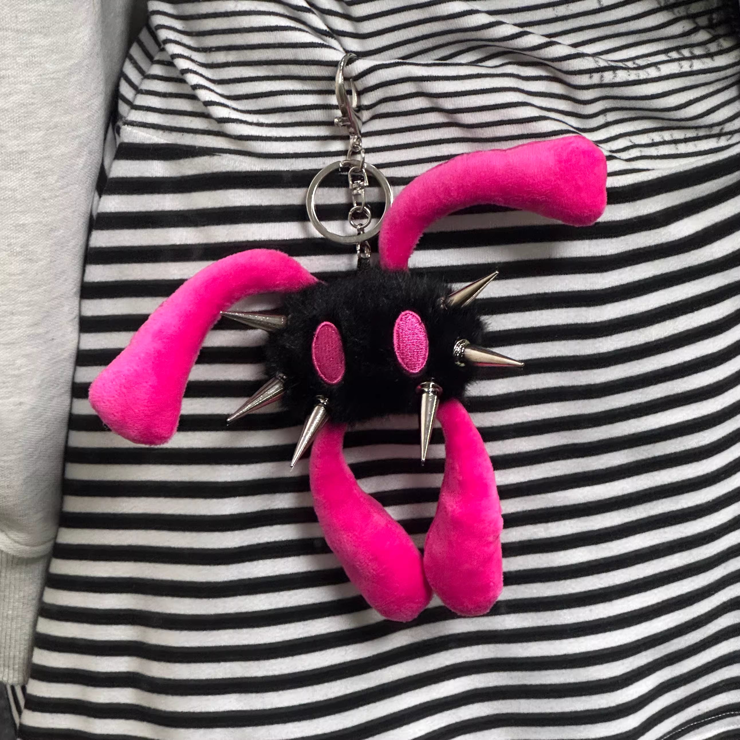 Anti Cony Four-Eared Punk Rabbit Keychain Plush Charm