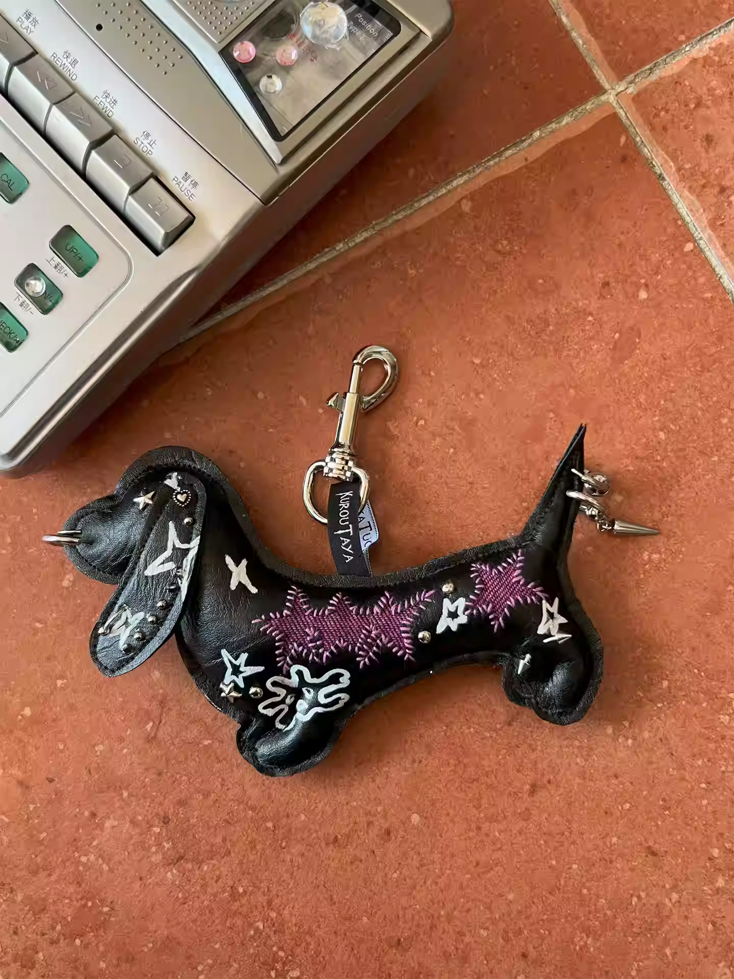 Midnight Fantasy Diary Weird Hand-painted Graffiti Pendant