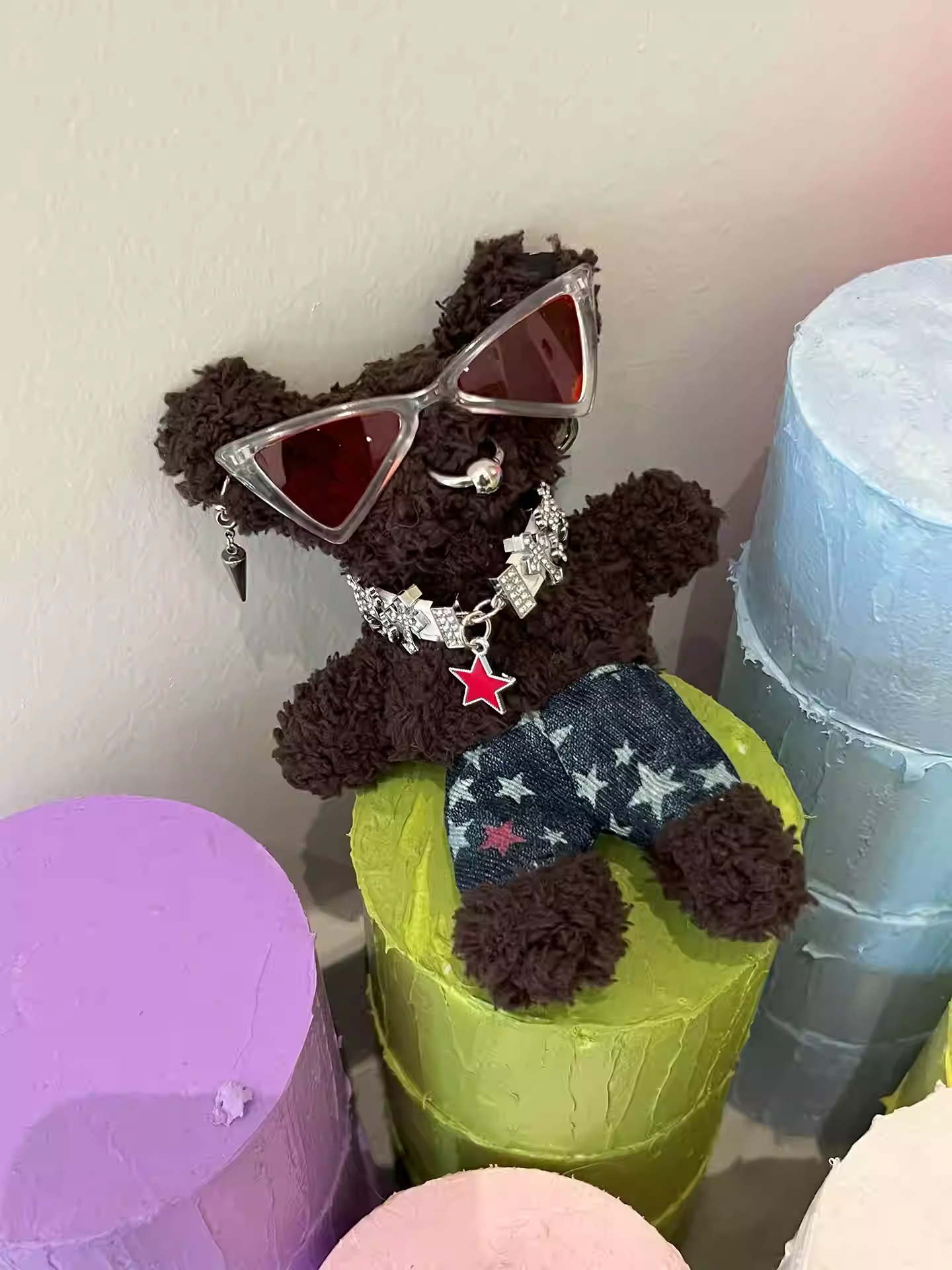 Neon Punk Handmade Designer Toy Bag Charm