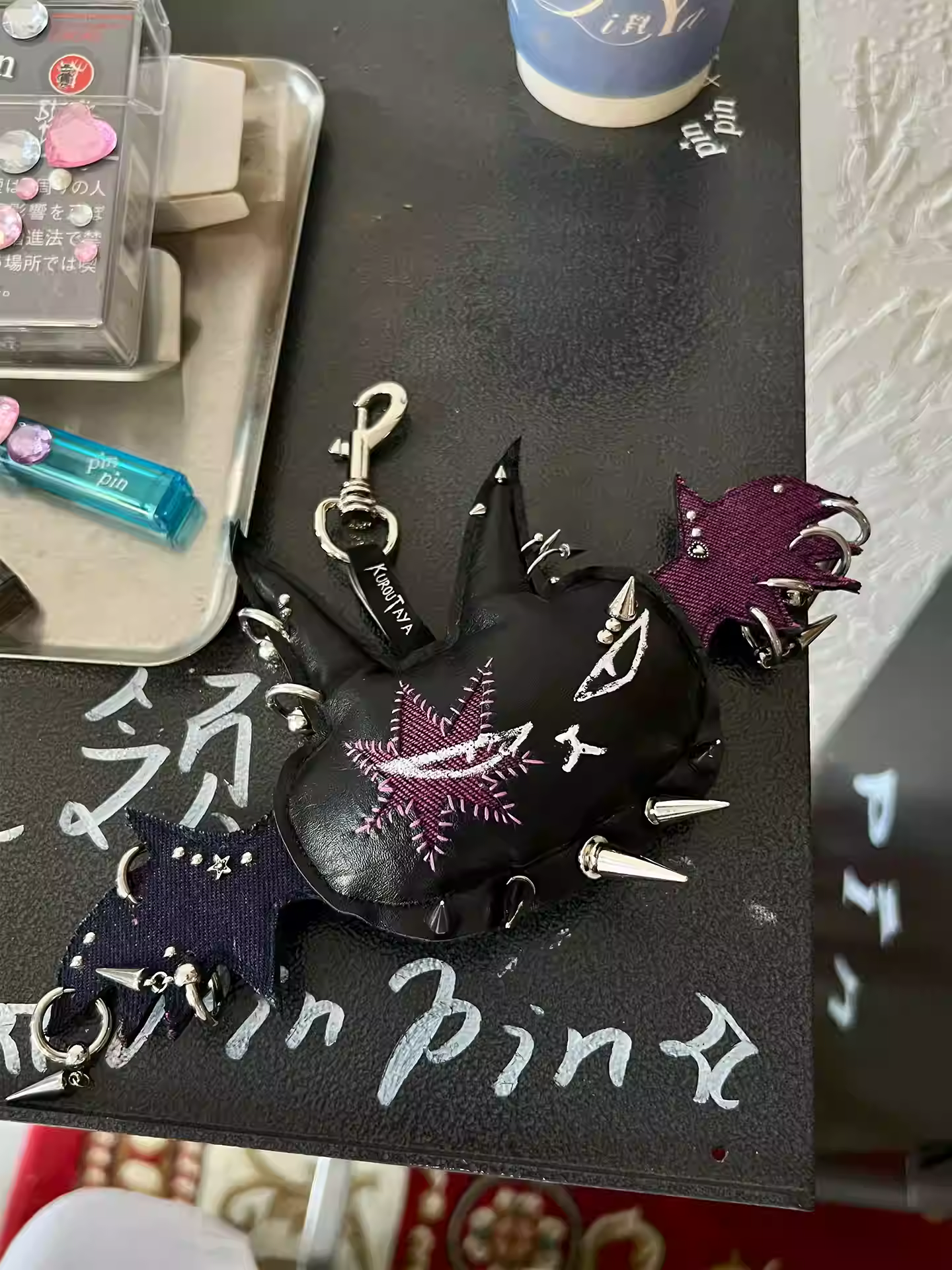 Midnight Fantasy Diary Weird Hand-painted Graffiti Pendant