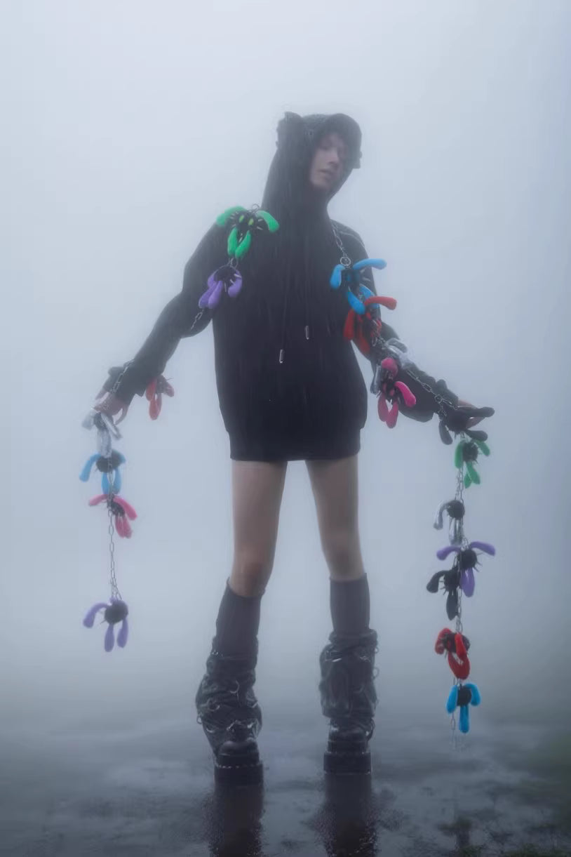 Anti Cony Four-Eared Punk Rabbit Keychain Plush Charm