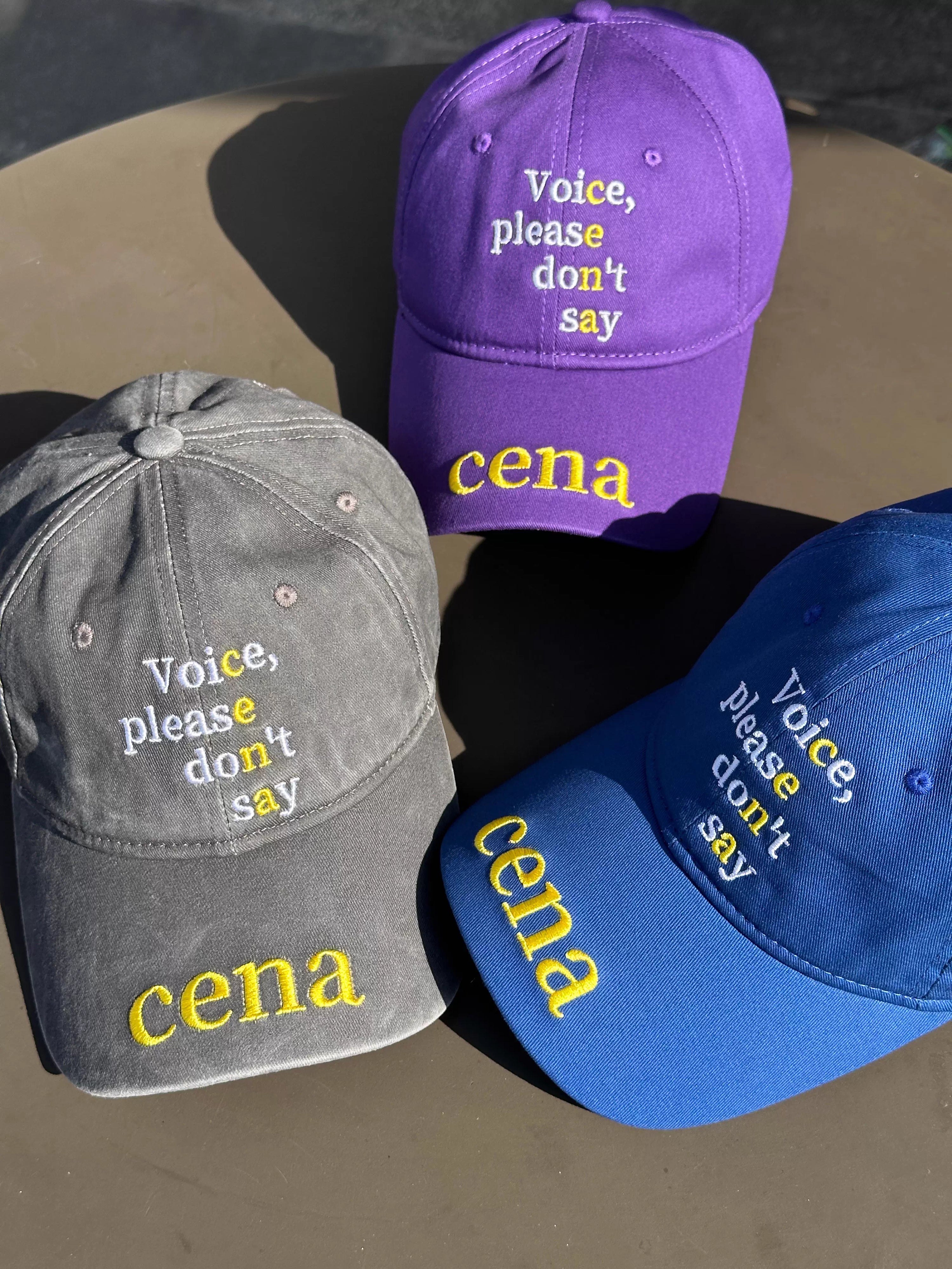 “Voice, please don’t say cena” Baseball Cap