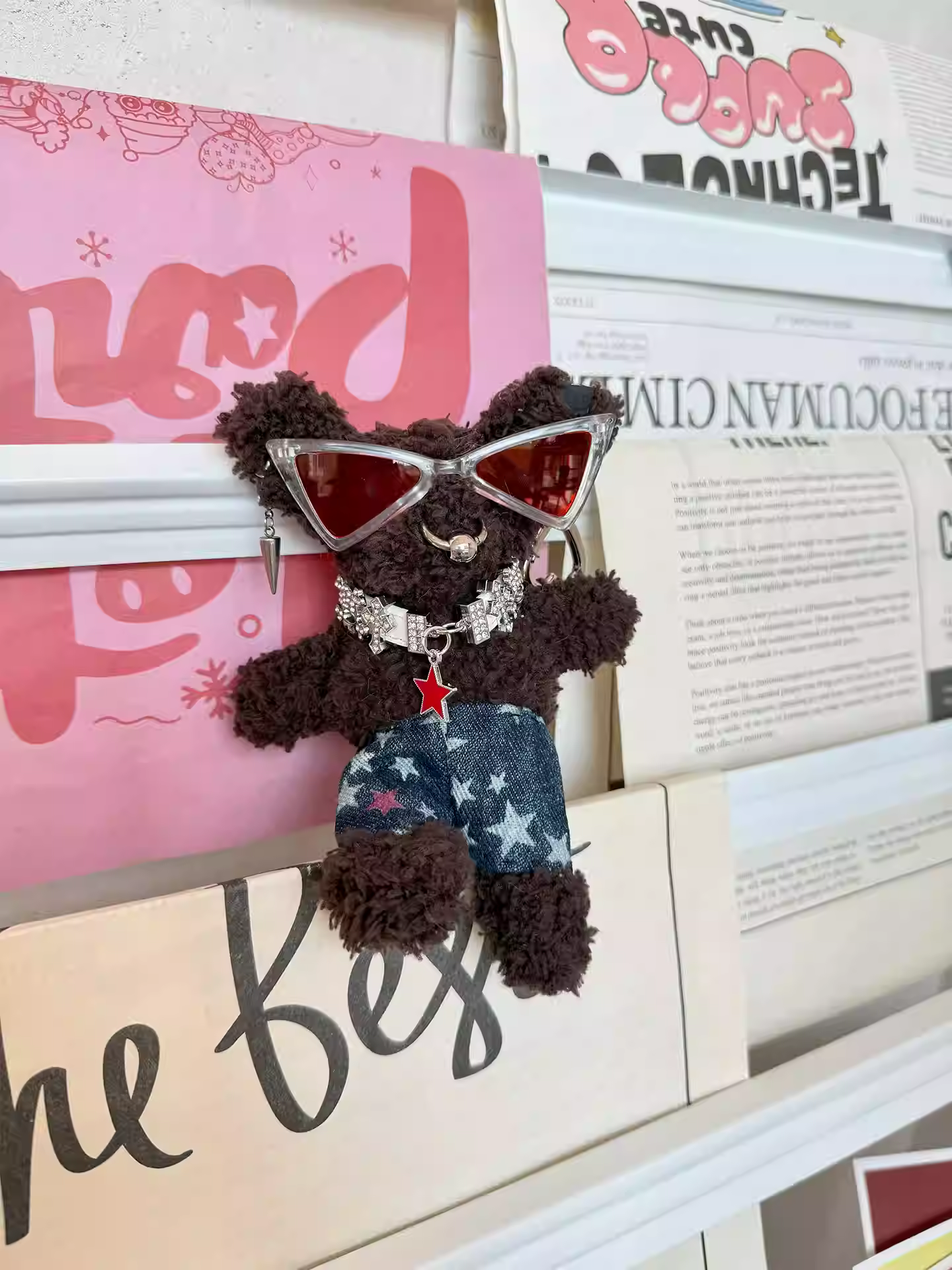 Neon Punk Handmade Designer Toy Bag Charm