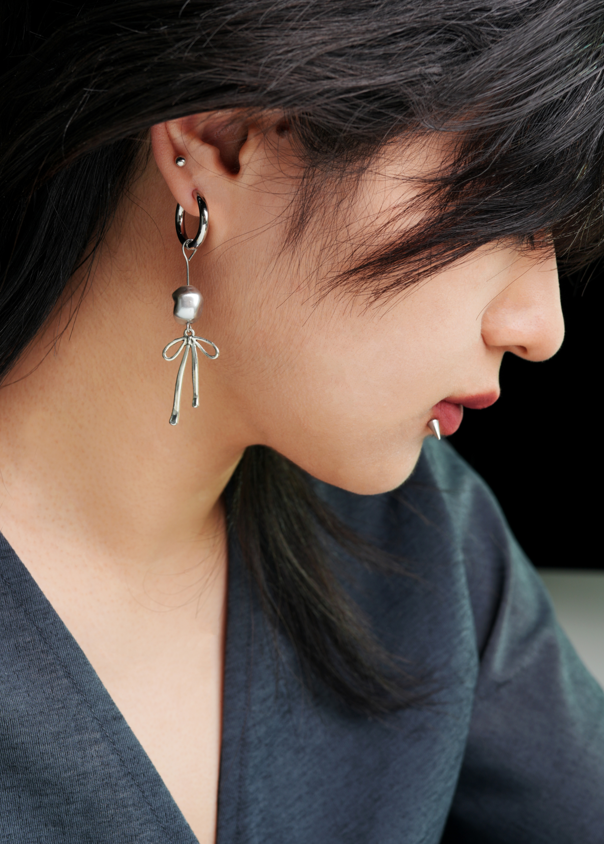 Soft Chrome Earrings